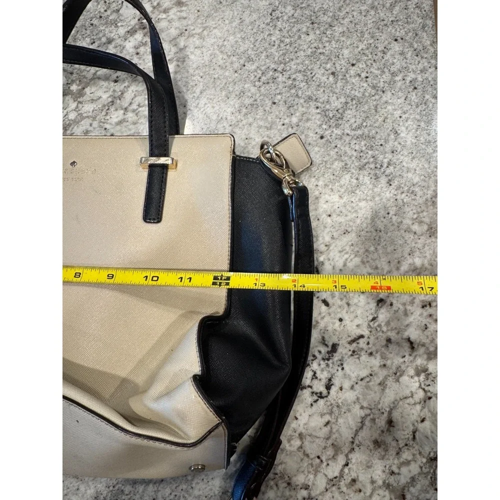 Kate Spade Hayden Women's Handbag Beige Black Adjustable Strap‎ Crossbody Bag